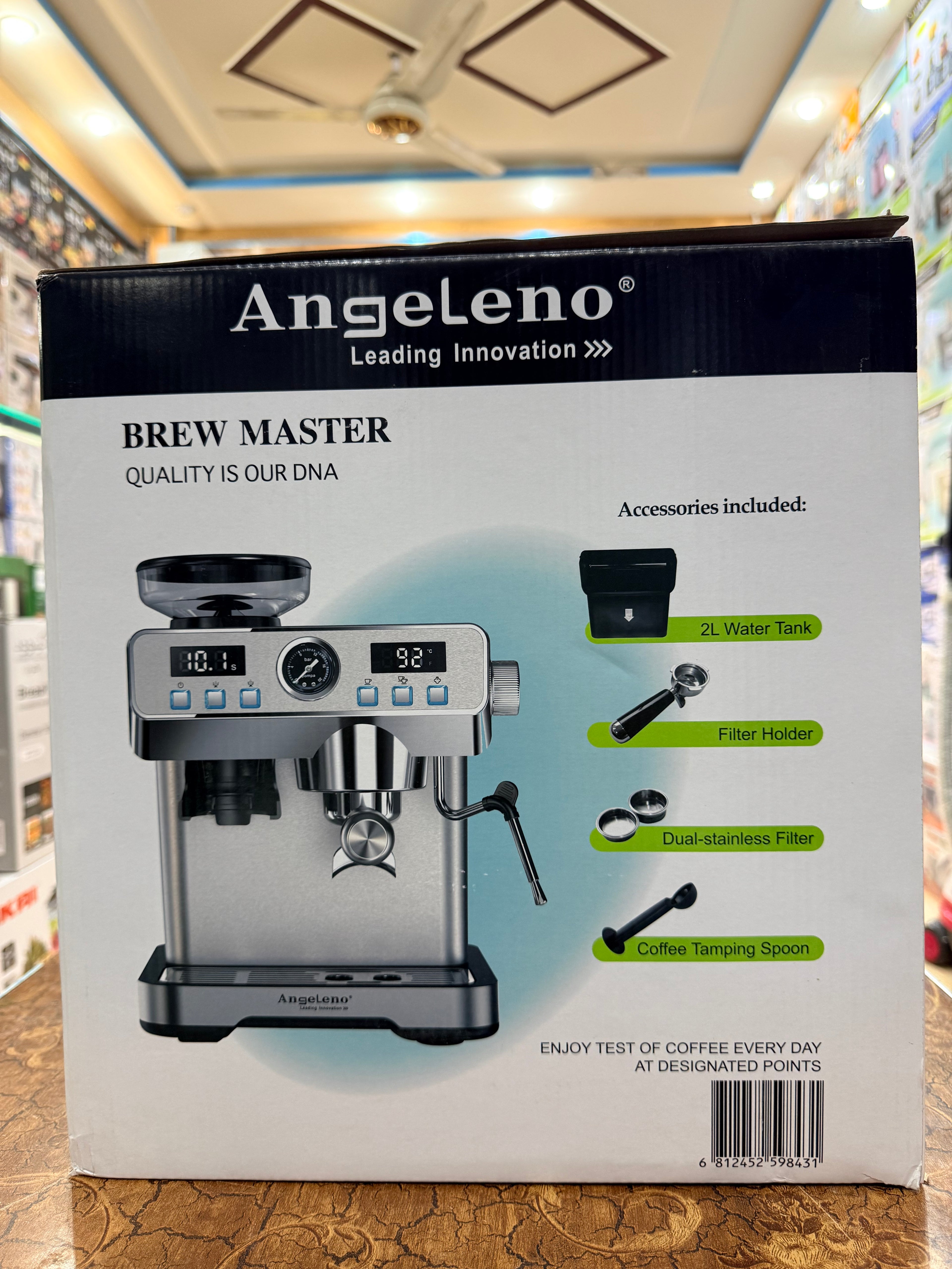Angeleno coffee machine self coffee grinder 20 bar pressure