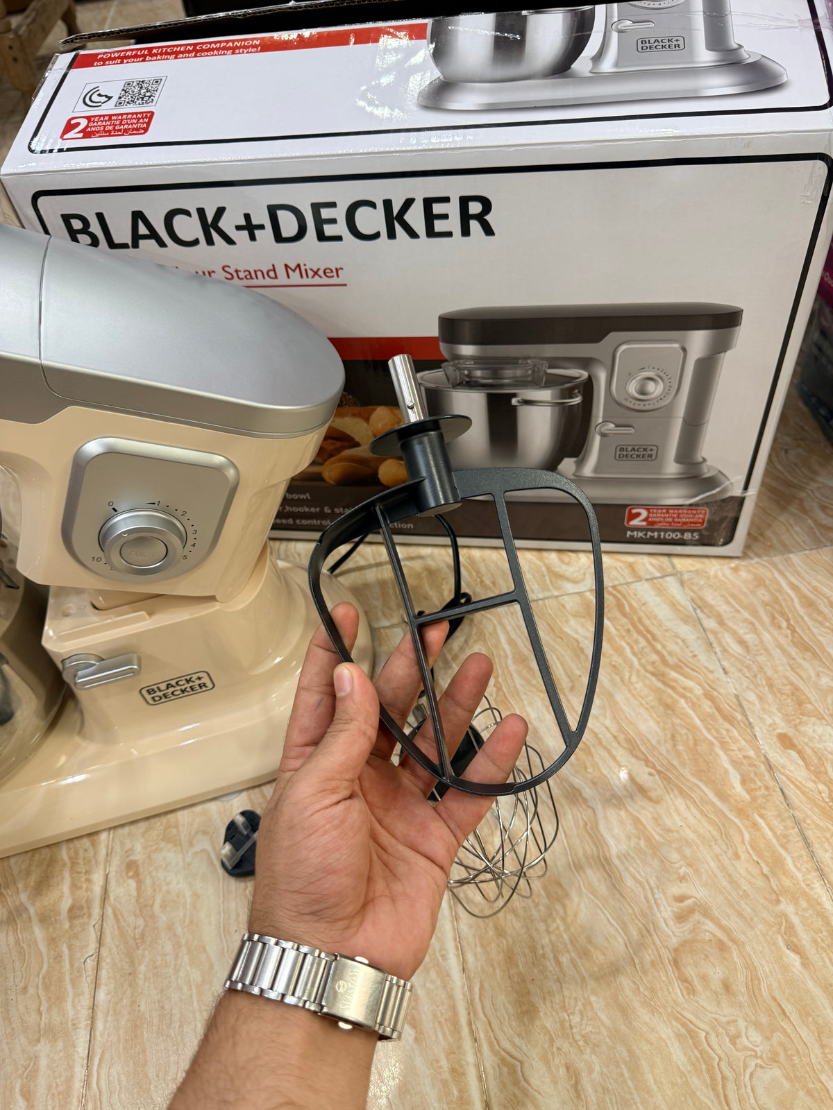 BLACK+DECKER MKM100-B5 Prochef 1600W Stand Mixer – 9L Stainless Steel Bowl