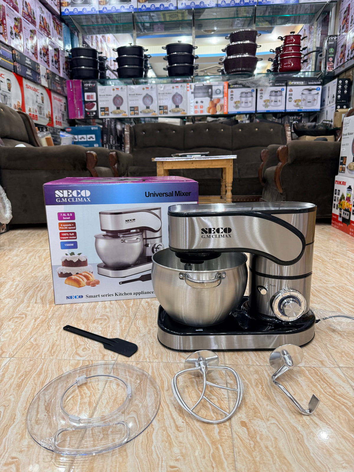SECO G.M. Climax 7.5L Universal Stand Mixer – 1500W