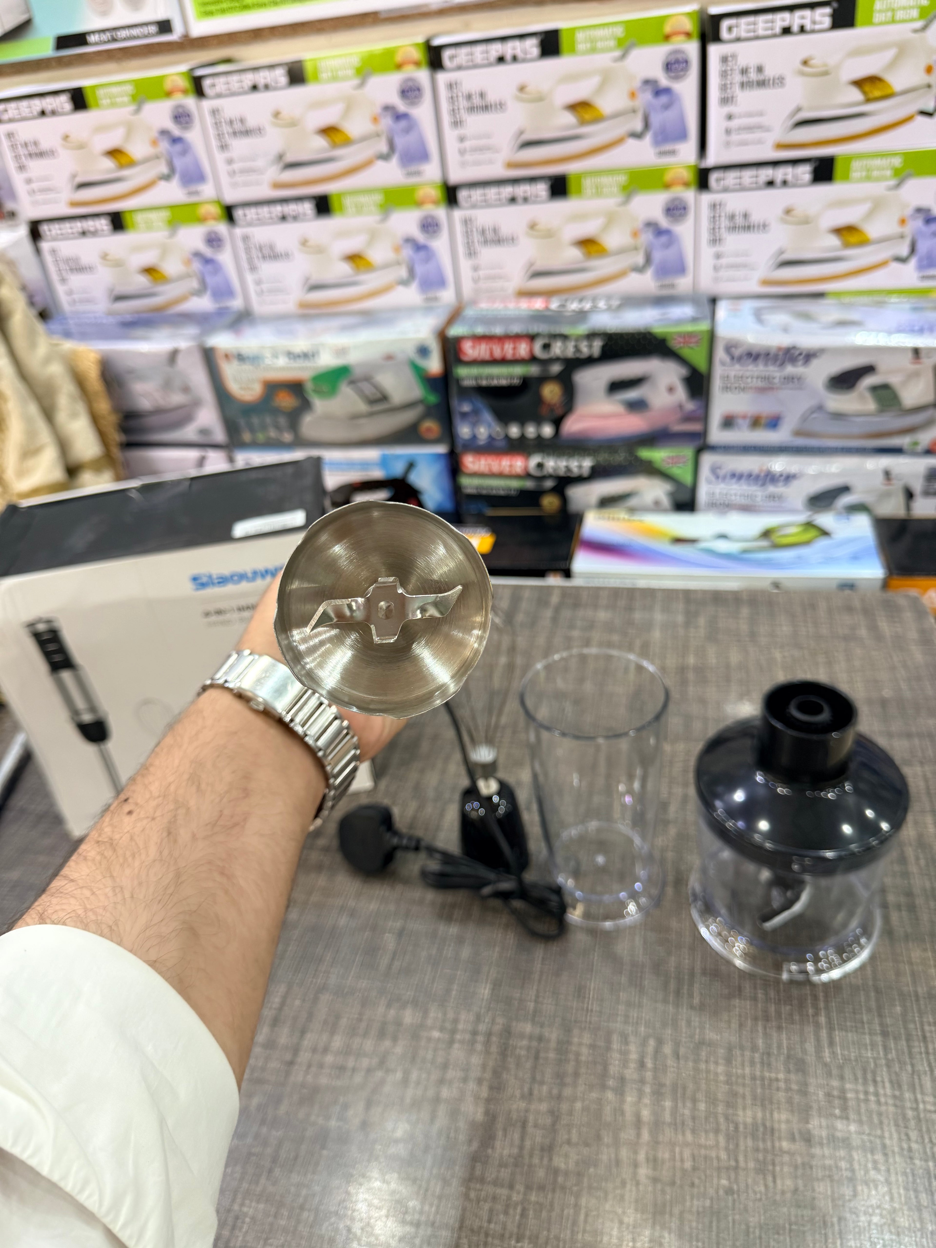 : Slaouwo 4-in-1 Immersion Hand Blender Set | Hand Blender, Chopper & Whisk
