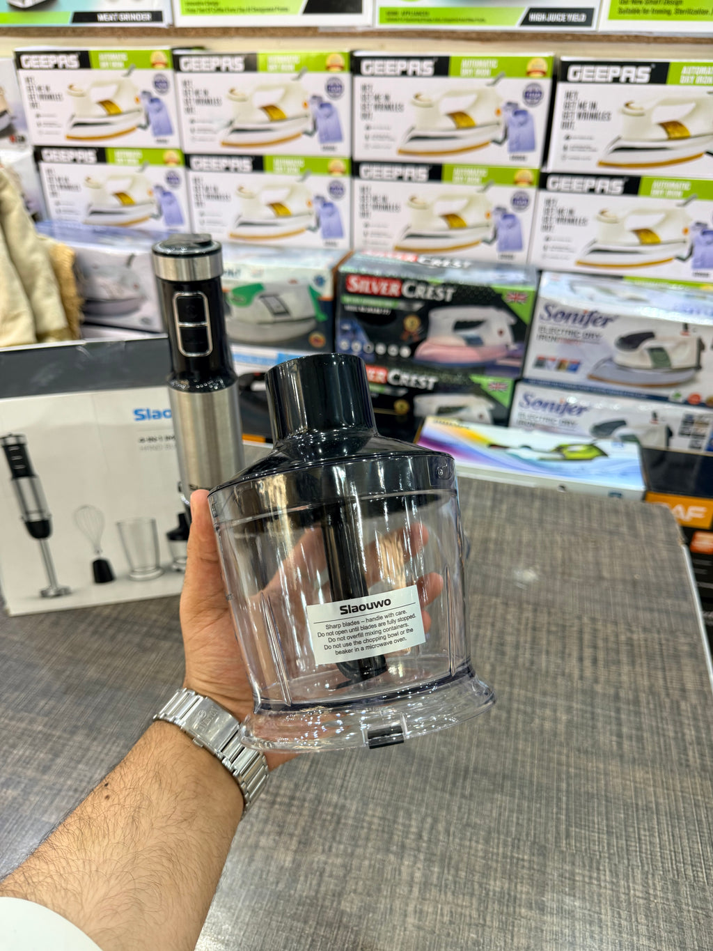 : Slaouwo 4-in-1 Immersion Hand Blender Set | Hand Blender, Chopper & Whisk