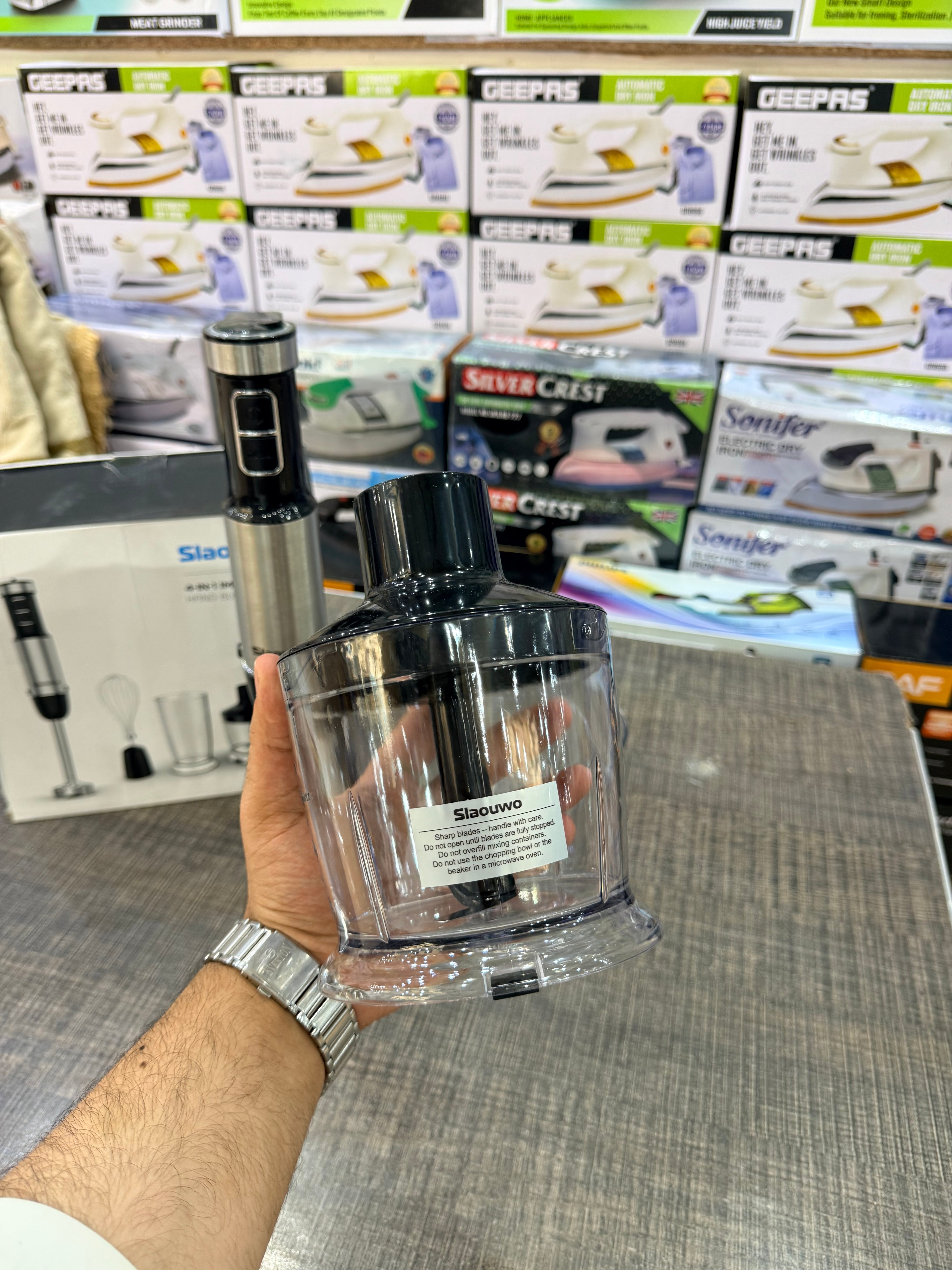 : Slaouwo 4-in-1 Immersion Hand Blender Set | Hand Blender, Chopper & Whisk