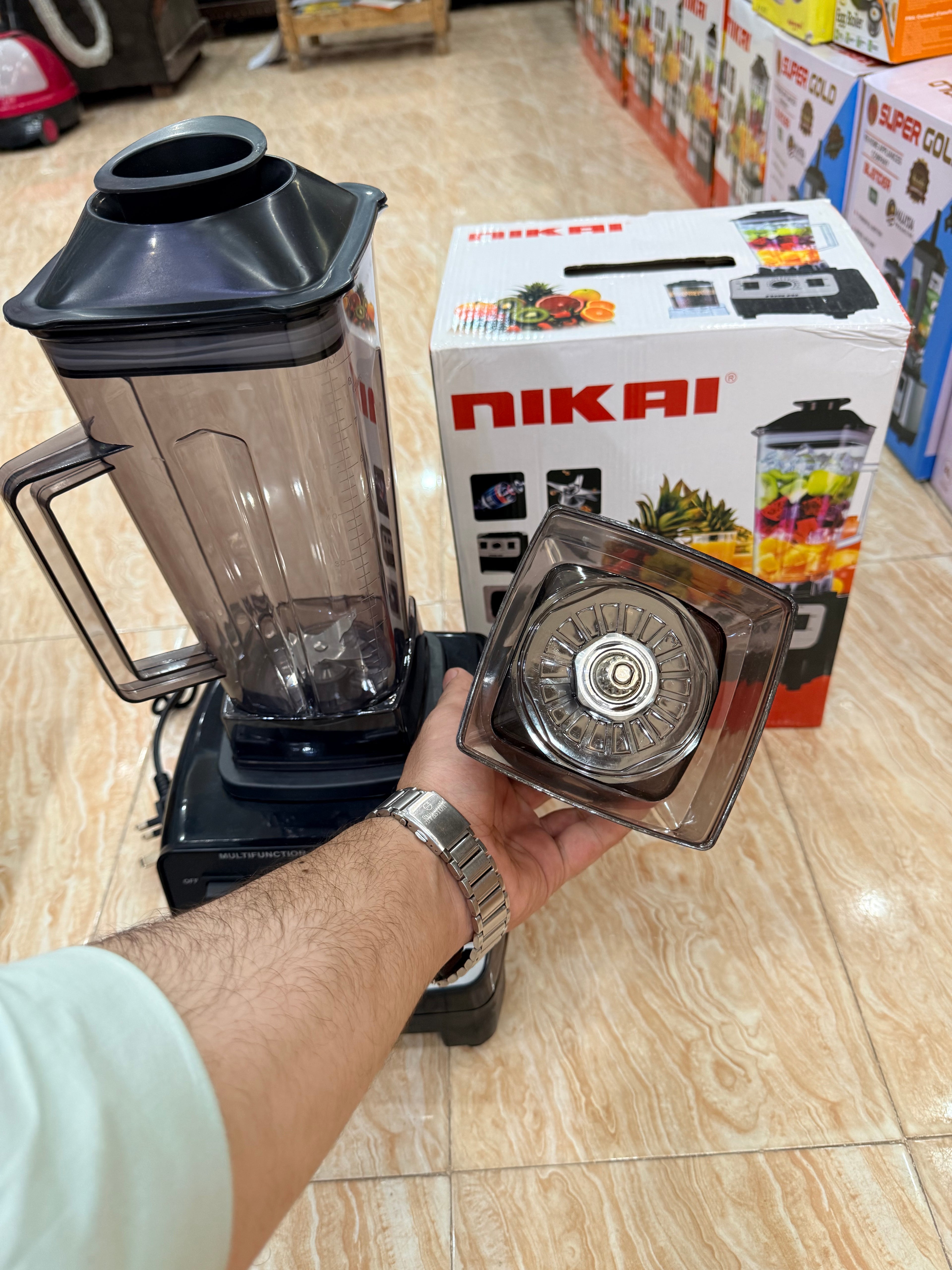 NIKAI Model 103 Multifunction High-Power Blender – 1500W, 6-Blade