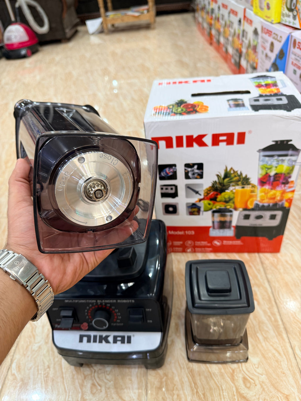 NIKAI Model 103 Multifunction High-Power Blender – 1500W, 6-Blade