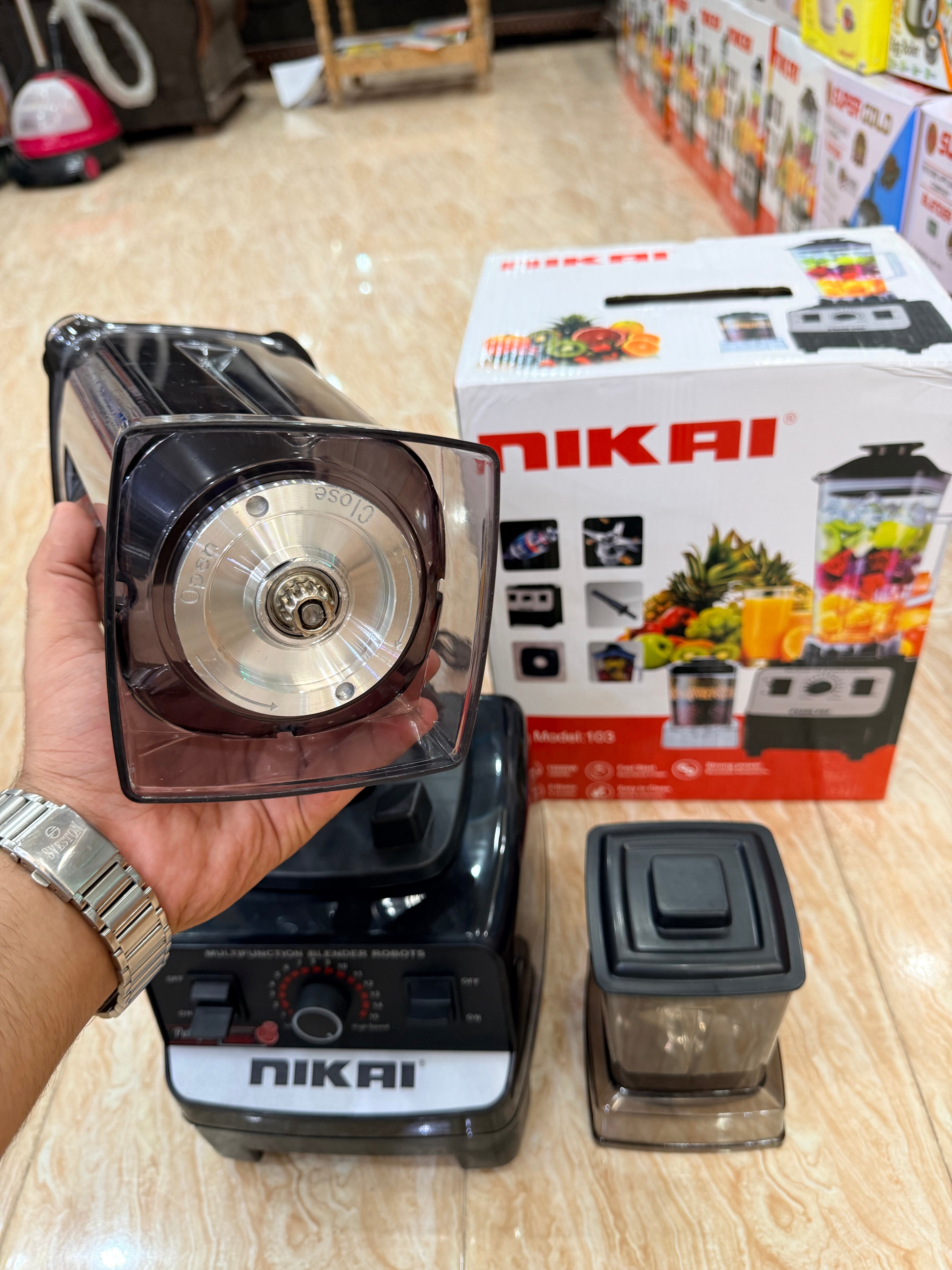 NIKAI Model 103 Multifunction High-Power Blender – 1500W, 6-Blade