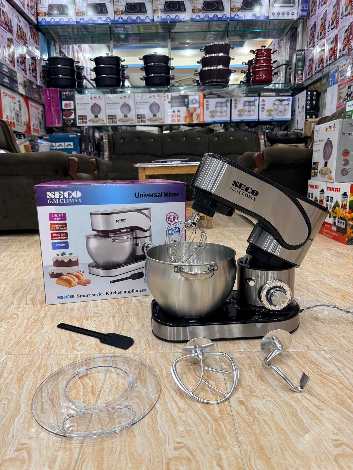 SECO G.M. Climax 7.5L Universal Stand Mixer – 1500W