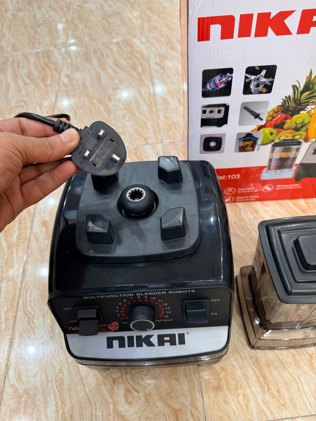 NIKAI Model 103 Multifunction High-Power Blender – 1500W, 6-Blade