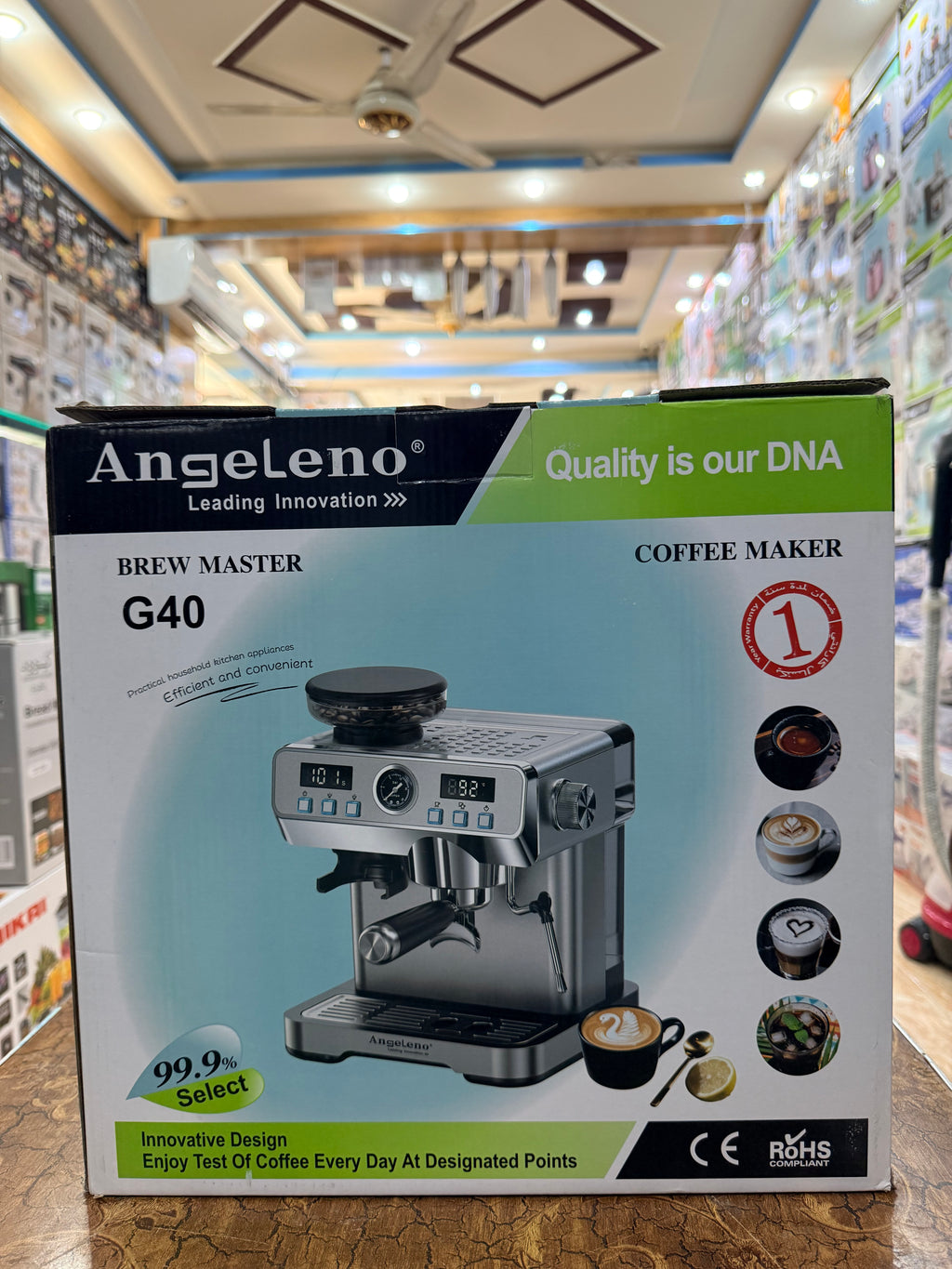 Angeleno coffee machine self coffee grinder 20 bar pressure
