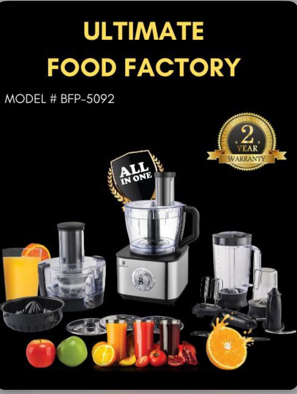 Brilliance Ultimate Food Processor – Multi-Purpose Kitchen Machine