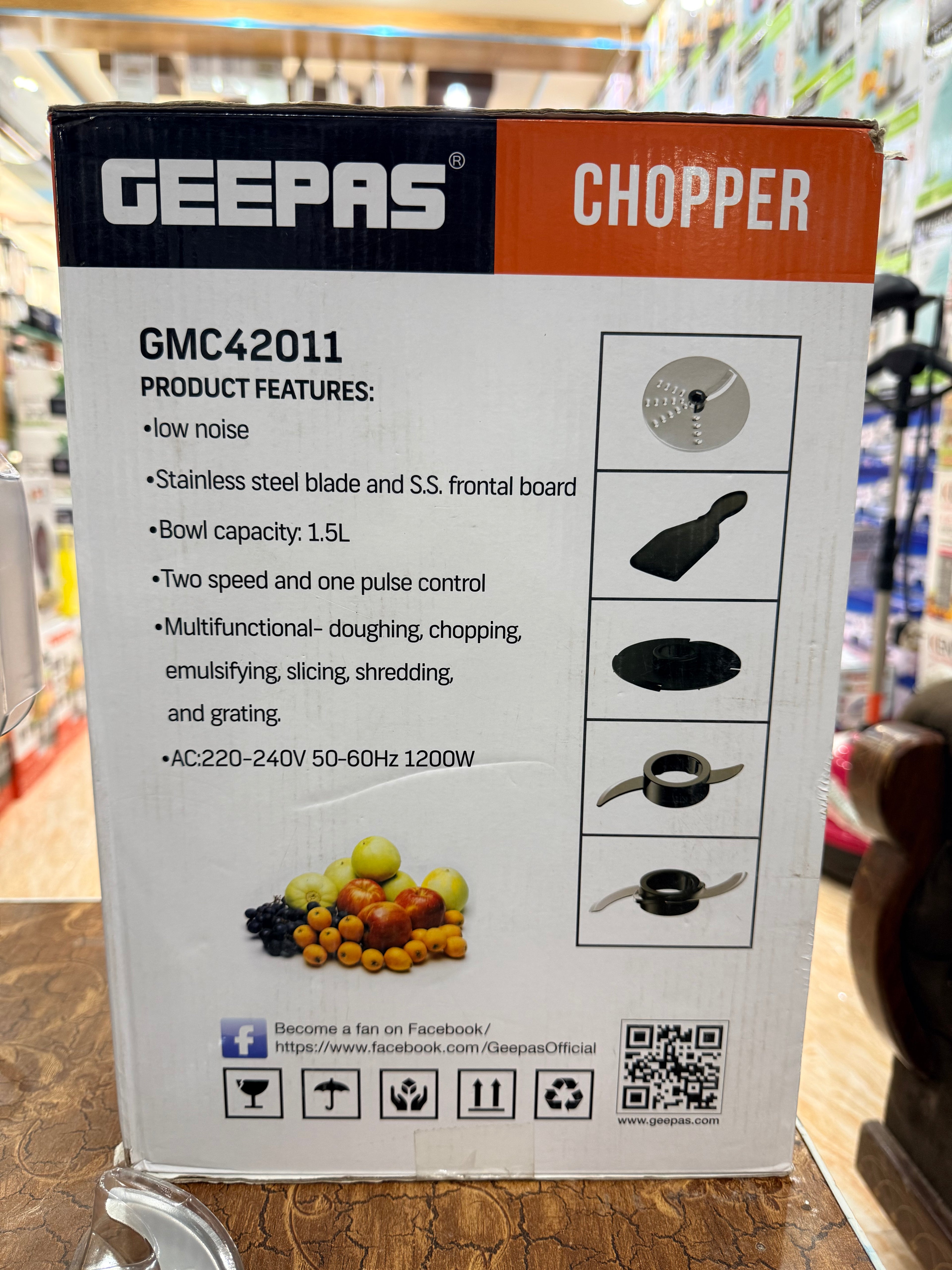 Geepas GMC42011 1200W Multi-Function Chopper